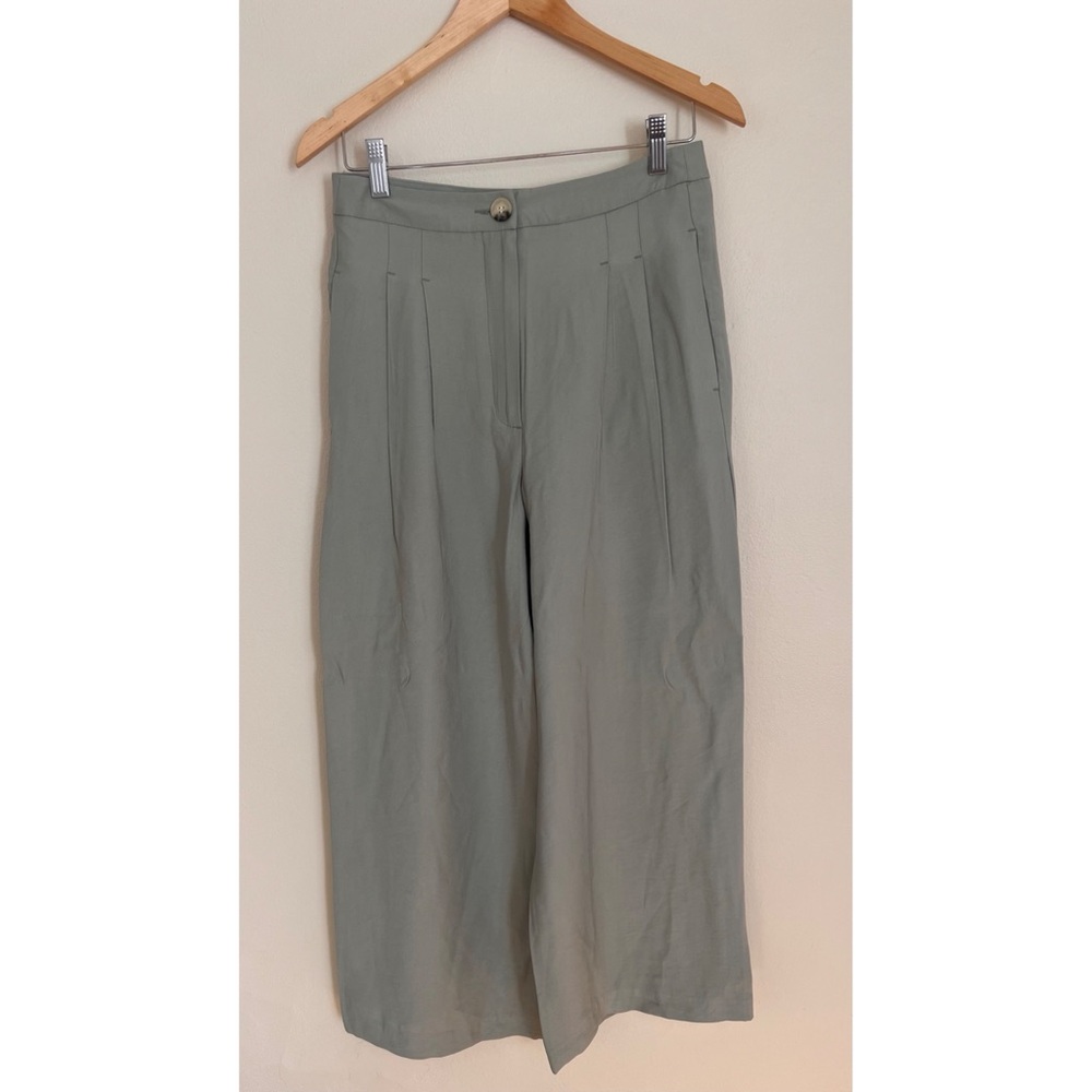 Topshop Green Trousers Casual Relaxed Fit
